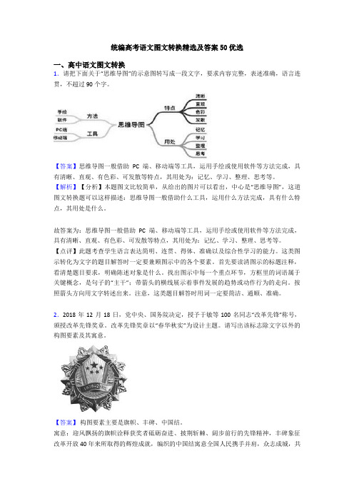 统编高考语文图文转换精选及答案50优选