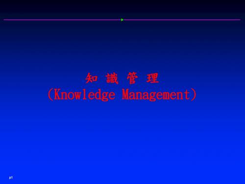 知识管理KnowledgeManagement-PPT文档资料