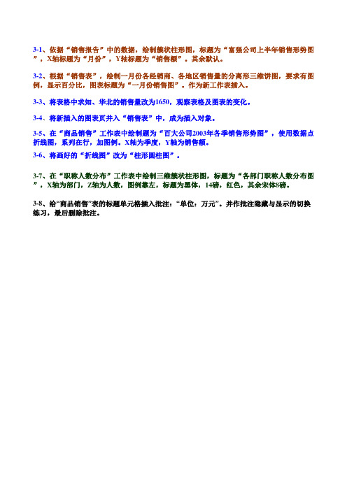 EXCEL练习五图表