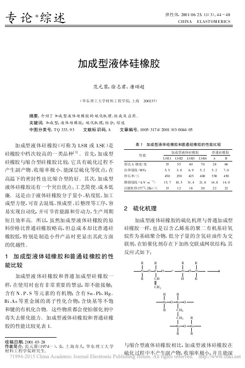 加成型液体硅橡胶