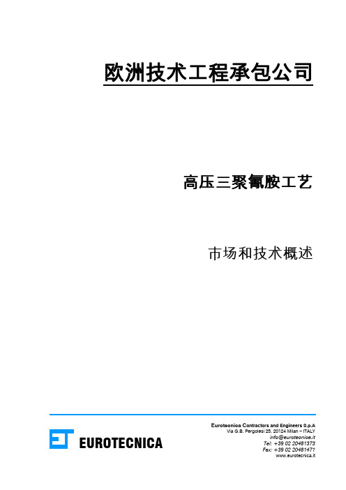 三聚氰胺工厂和技术 - 欧洲技术工程承包公司