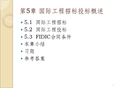 国际工程招标投标概述