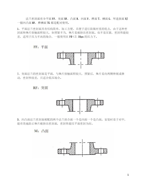 法兰密封面形式介绍