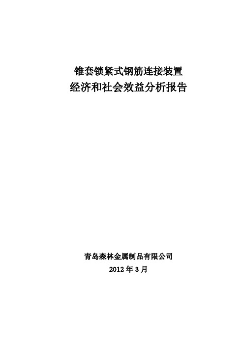 项目经济和社会效益分析