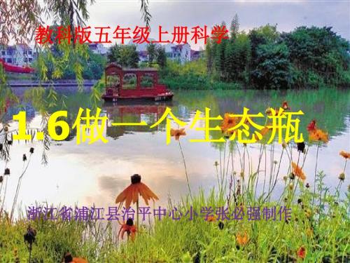 教科版科学五下《做一个生态瓶》ppt