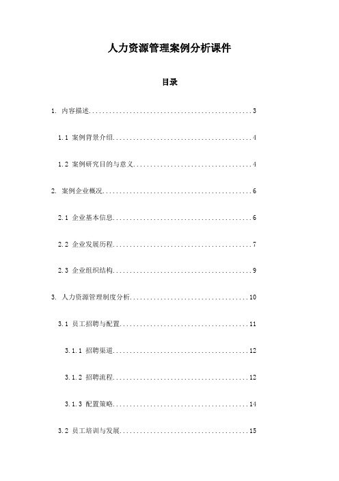 人力资源管理案例分析课件