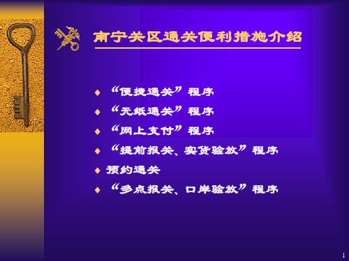 南宁海关通关便利措施演示