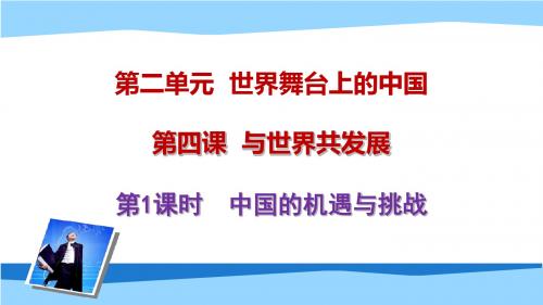 人教版《道德与法治》九下 4.1 中国的机遇与挑战