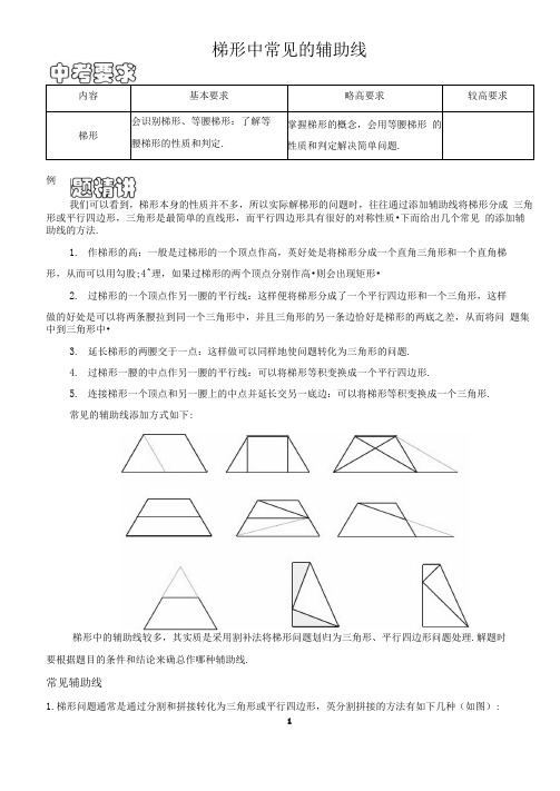 梯形中常见的辅助线(含答案)