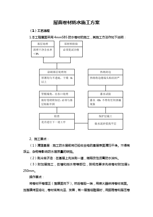 屋面卷材防水施工方案