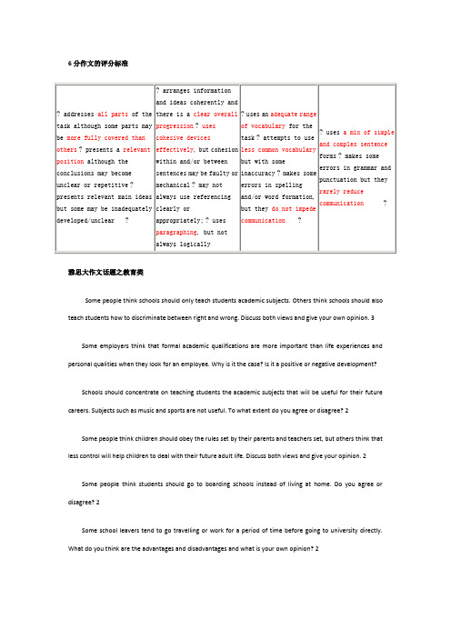 雅思大作文话题之教育类