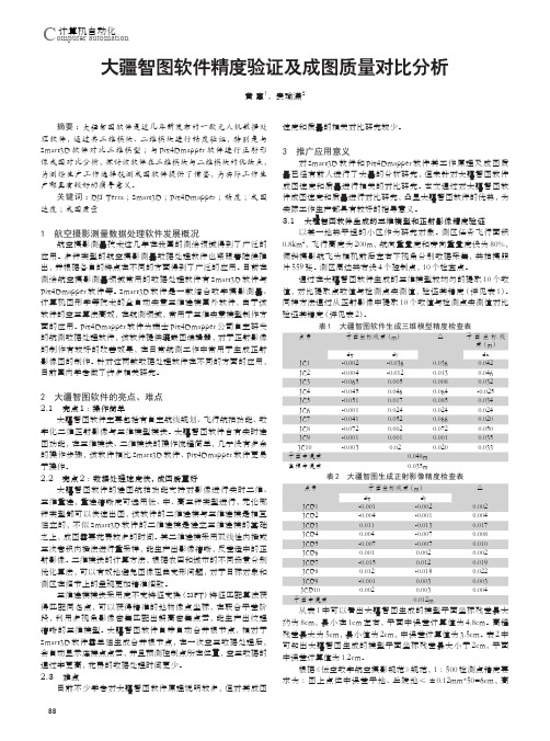 大疆智图软件精度验证及成图质量对比分析