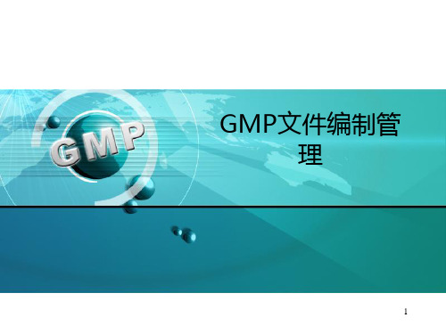 GMP文件编制管理-文档资料