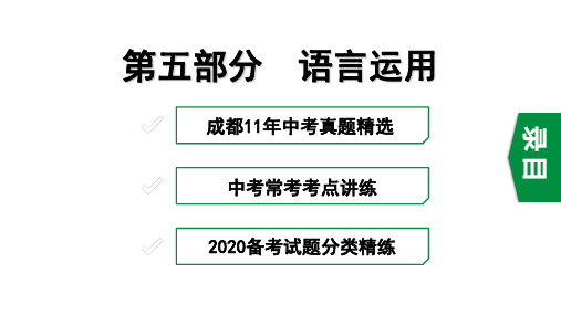 四川成都中考语文复习课件第五部分语言运用(共79张PPT)