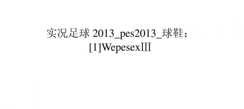 实况足球2013_pes2013_球鞋：[1]Wepes ex Ⅲ