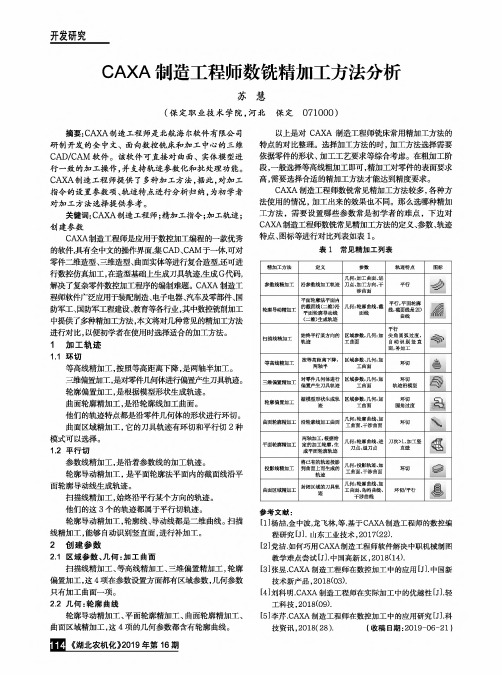 CAXA制造工程师数铣精加工方法分析