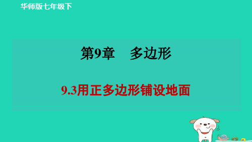 2024春七下第九章多边形9-3用正多边形铺设地面作业新版华东师大版