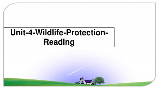 最新Unit-4-Wildlife-Protection-Reading教学讲义PPT