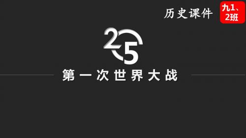 岳麓版(2019)九年级历史 下册课件 第七单元第25课 第一次世界大战 课件 (共24张ppt)(共24张PPT)