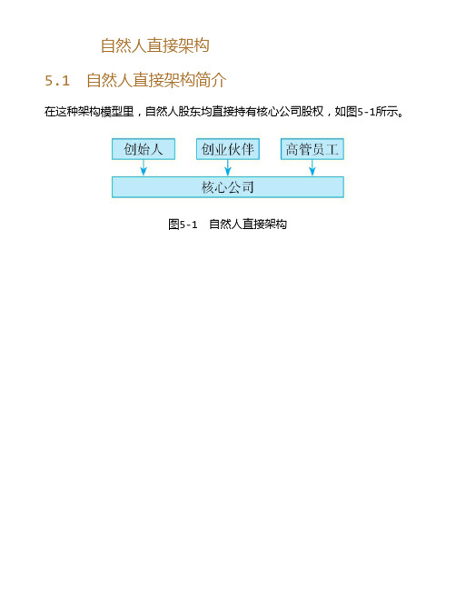 股权架构设计实操--自然人直接架构