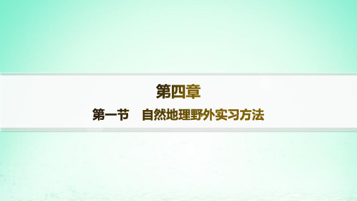 高中地理第4章自然地理实践的基本方法第1节自然地理野外实习方法分层作业课件中图版必修第一册