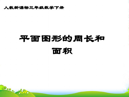三年级数学下册 平面图形的周长和面积课件 沪教
