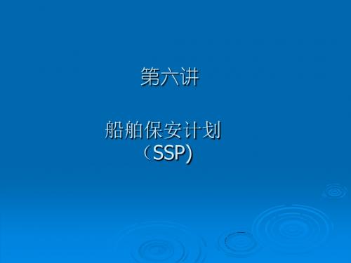 6-船舶保安计划-船舶保安员-Z09-11规则解析