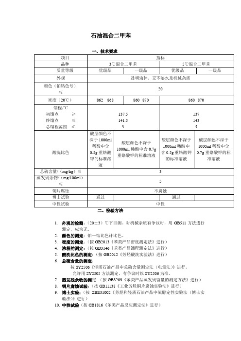 2.石油混合二甲苯