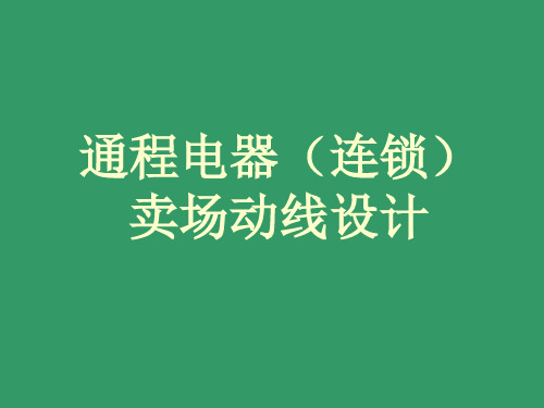 电器(连锁)卖场动线设计共29页文档