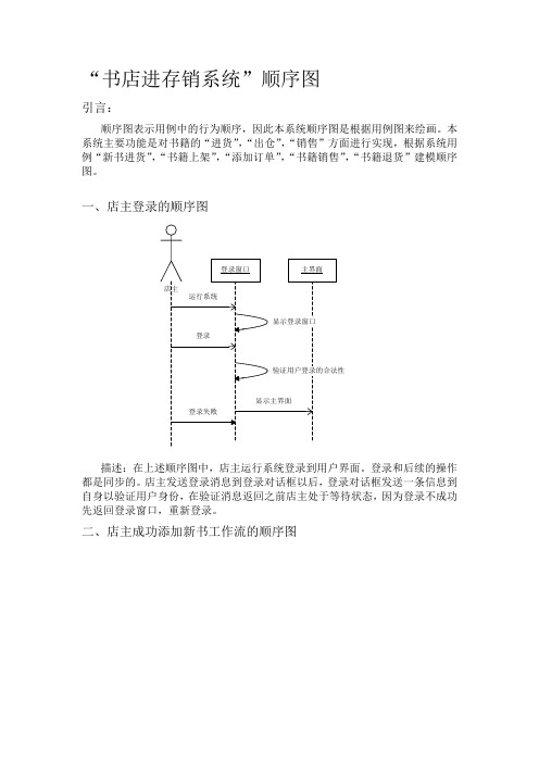 “书店进存销系统”顺序图