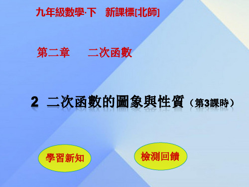 北师大版九年级数学课件-二次函数的图象与性质