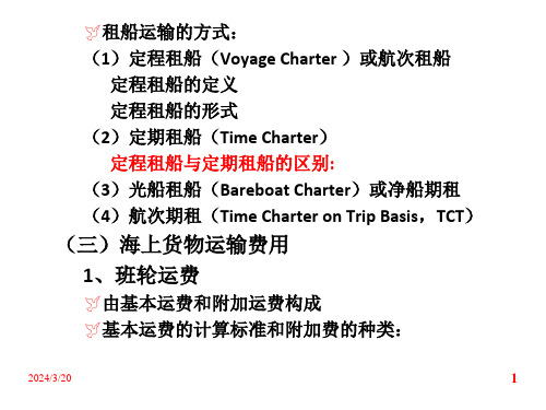 国际货物运输之海洋运输