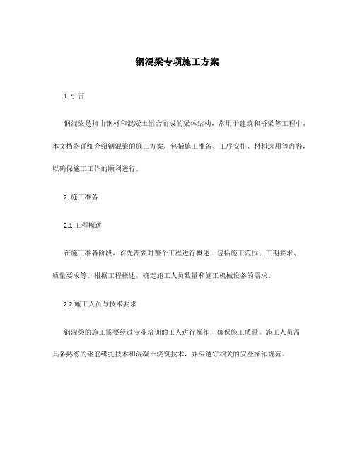 钢混梁专项施工方案