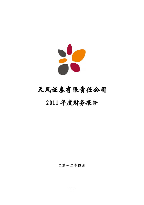 天风证券2011年财务报告