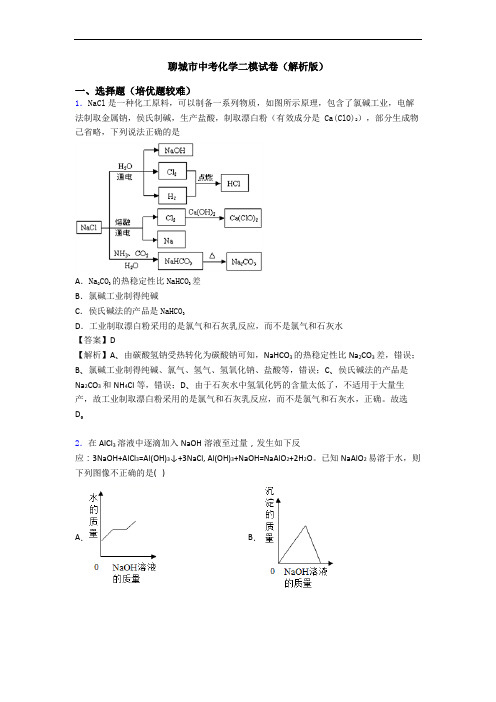 聊城市中考化学二模试卷(解析版)