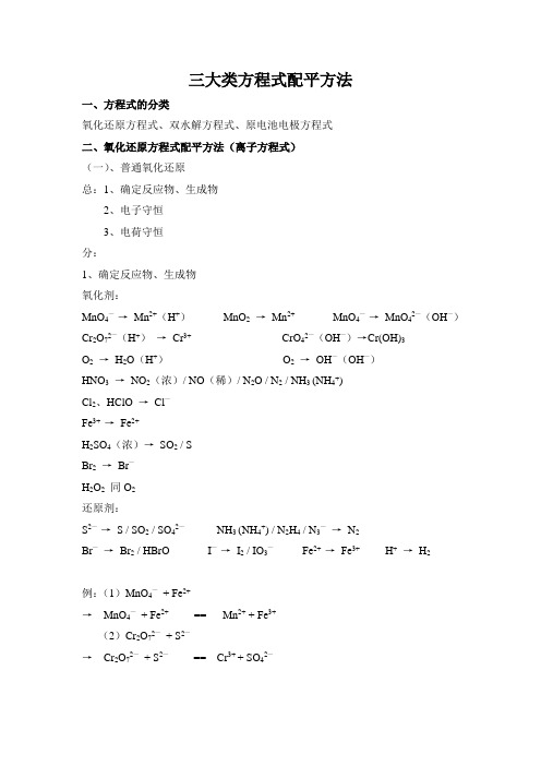 网络课·氧化还原反应方程式配平方法