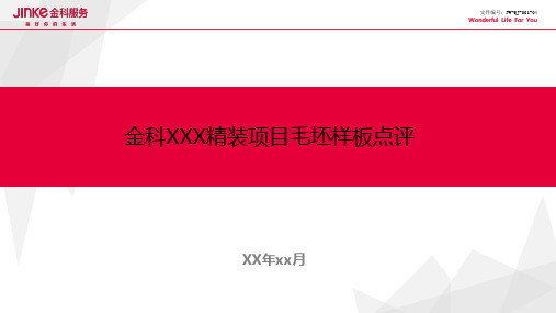 金科 精装项目毛坯样板点评 