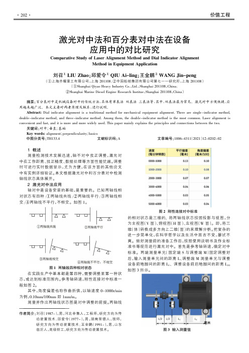 激光对中法和百分表对中法在设备应用中的对比研究