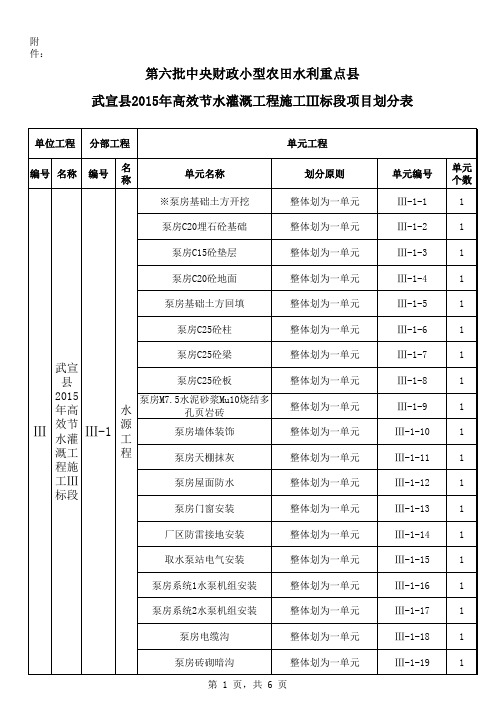 高效节水灌溉工程项目划分