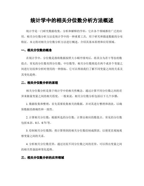 统计学中的相关分位数分析方法概述