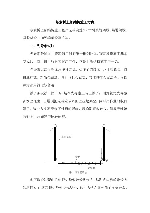 悬索桥上部结构施工方案