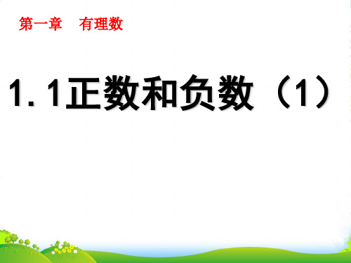 人教版七年级数学上册《正数和负数》课件(共23张PPT)