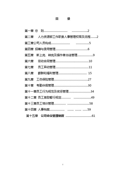 人力资源管理文件汇编