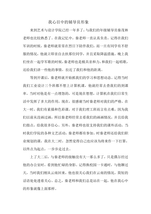 我心目中的辅导员形象