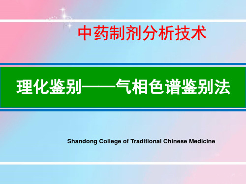 理化鉴别气相色谱鉴别法-完整版PPT课件