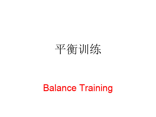 平衡训练课件