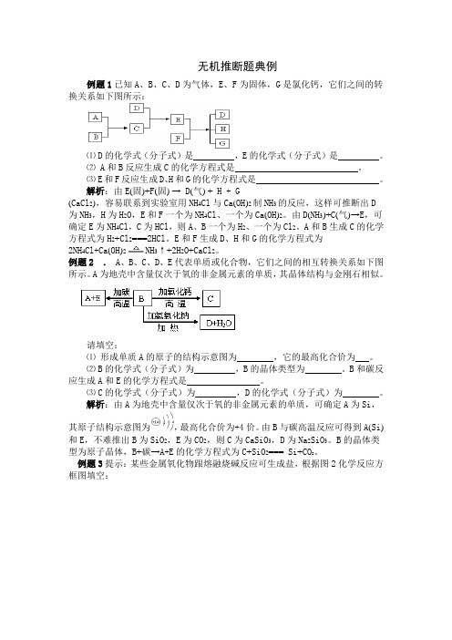 无机推断题典例