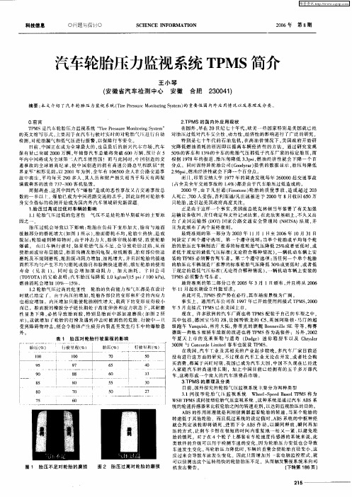 汽车轮胎压力监视系统TPMS简介