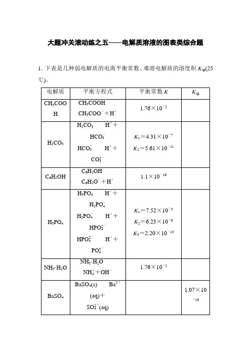 2015届高考化学大题冲关滚动练复习5