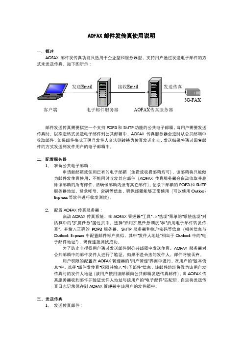 AOFAX邮件发传真使用说明【模板】